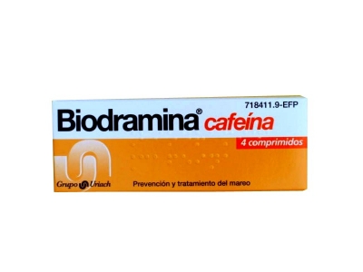 Biodramina Cafeina 4 Comprimidos